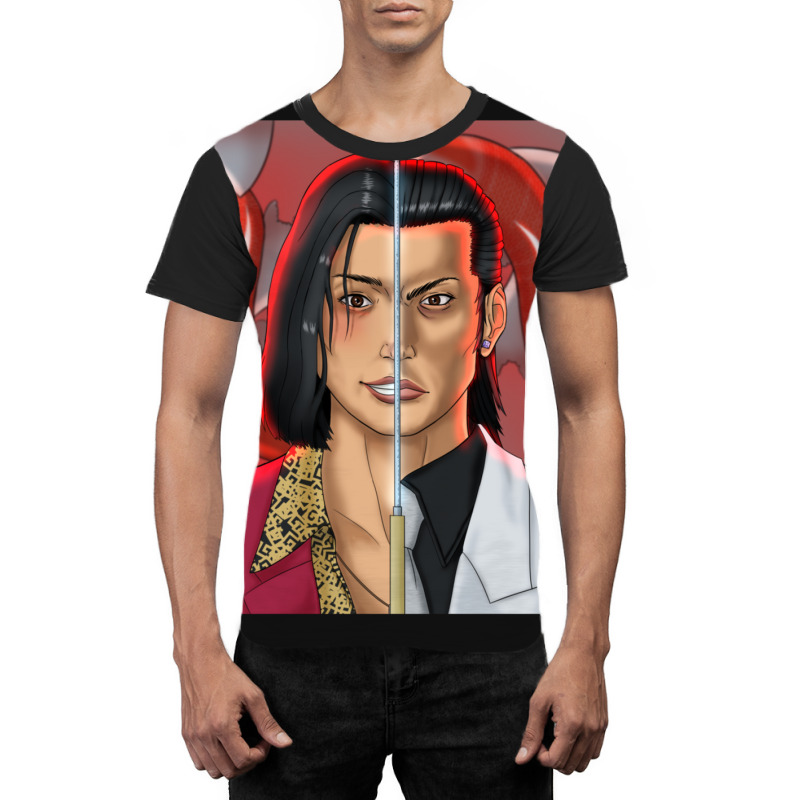 Nishiki Split Digital Portrait 1 Graphic T-shirt by SandraMarianela | Artistshot