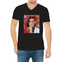 Nishiki Split Digital Portrait 1 V-neck Tee | Artistshot