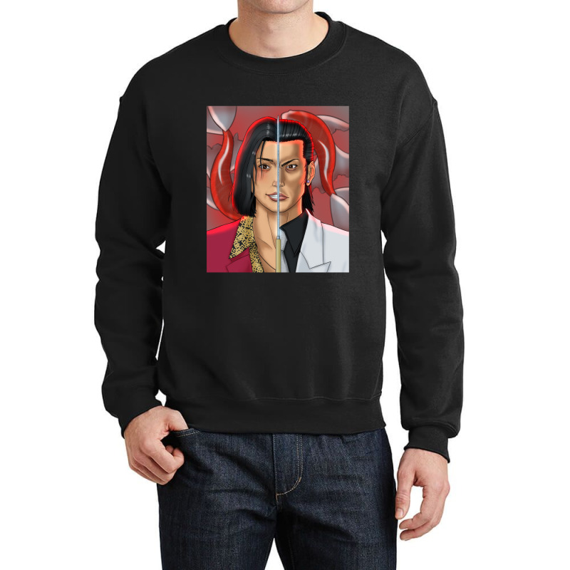 Nishiki Split Digital Portrait 1 Crewneck Sweatshirt by SandraMarianela | Artistshot