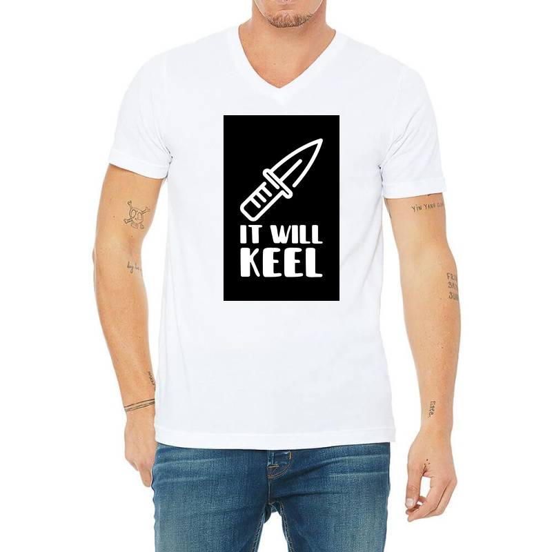 It Will Keel Poster Tumblr V-Neck Tee by ferrarperishc | Artistshot