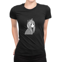 Black And White Girl Ladies Fitted T-shirt | Artistshot