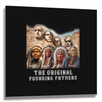 Original Founding Fathers Native American Retro Tribe Pride Metal Print Square | Artistshot