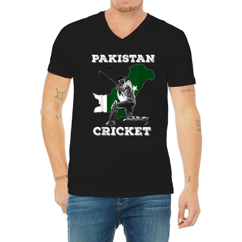 Pakistani Cricketer Men, Women And Youth Pakistan Cricket V-Neck Tee by VictorMRodriguez | Artistshot