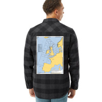 Uk Shipping Forecast Map  70s Aesthetic Flannel Shirt | Artistshot