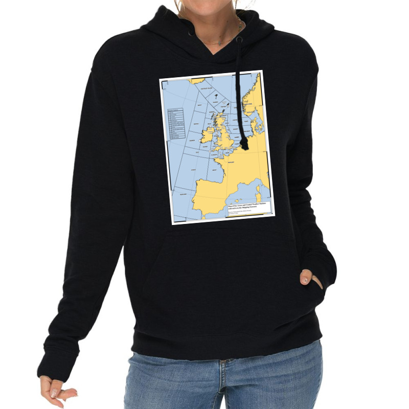 Uk Shipping Forecast Map  70s Aesthetic Lightweight Hoodie | Artistshot