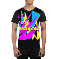 Los Angeles Retrowave Sharp Angles Cmyk Neon 80s Edition 1 Graphic T-shirt | Artistshot