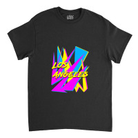 Los Angeles Retrowave Sharp Angles Cmyk Neon 80s Edition 1 Classic T-shirt | Artistshot