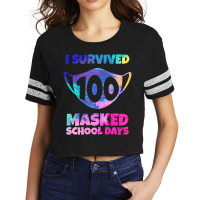 Limited Edition I Survived 100 Masked School Days Student Teacher Scorecard Crop Tee | Artistshot