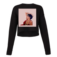 Natalie Imbruglia Chiffon Top Cropped Sweater | Artistshot