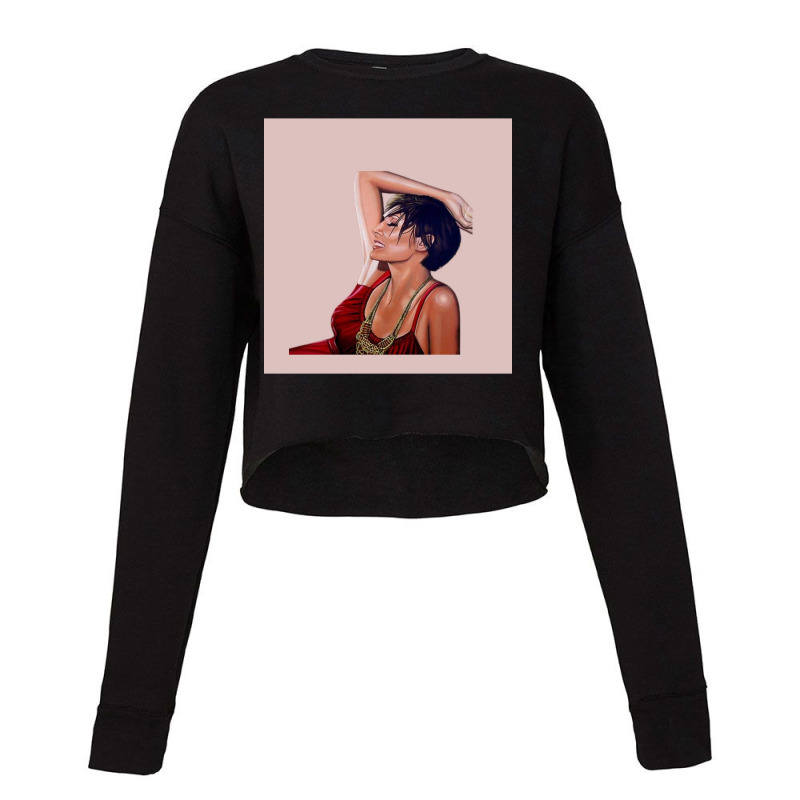 Natalie Imbruglia Chiffon Top Cropped Sweater by CAMMIGRAHAM | Artistshot