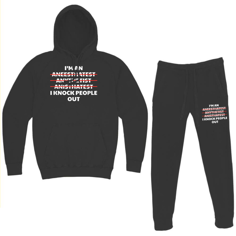 Anesthetist Hospital Worker   Funny Er Anesthetics Giver T Shirt Hoodie & Jogger Set | Artistshot