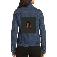 Natalie Imbruglia Chiffon Top Ladies Denim Jacket | Artistshot