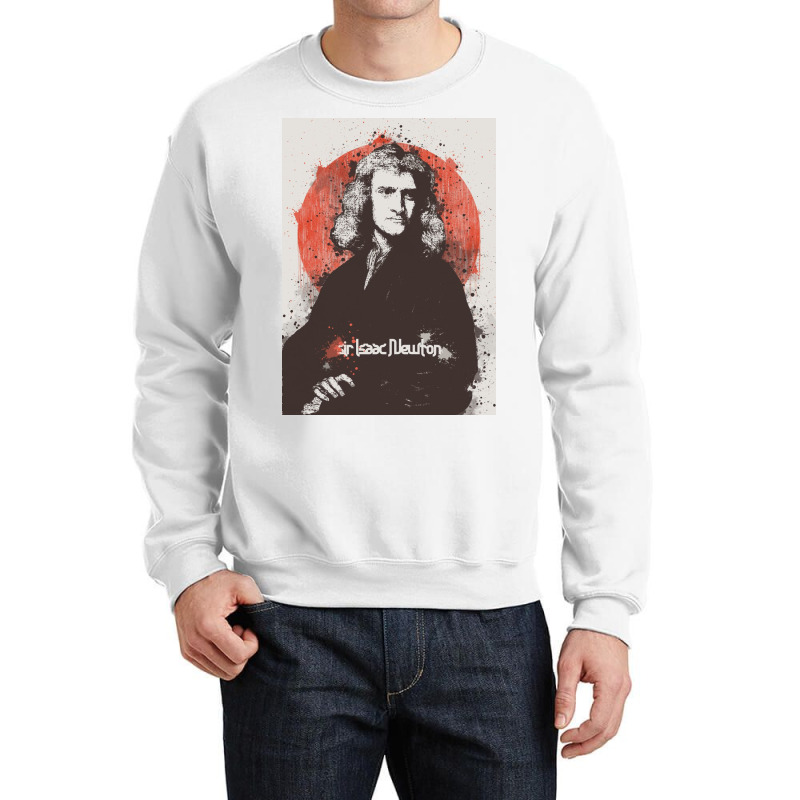 Sir Isaac Newton Painting Art Crewneck Sweatshirt | Artistshot