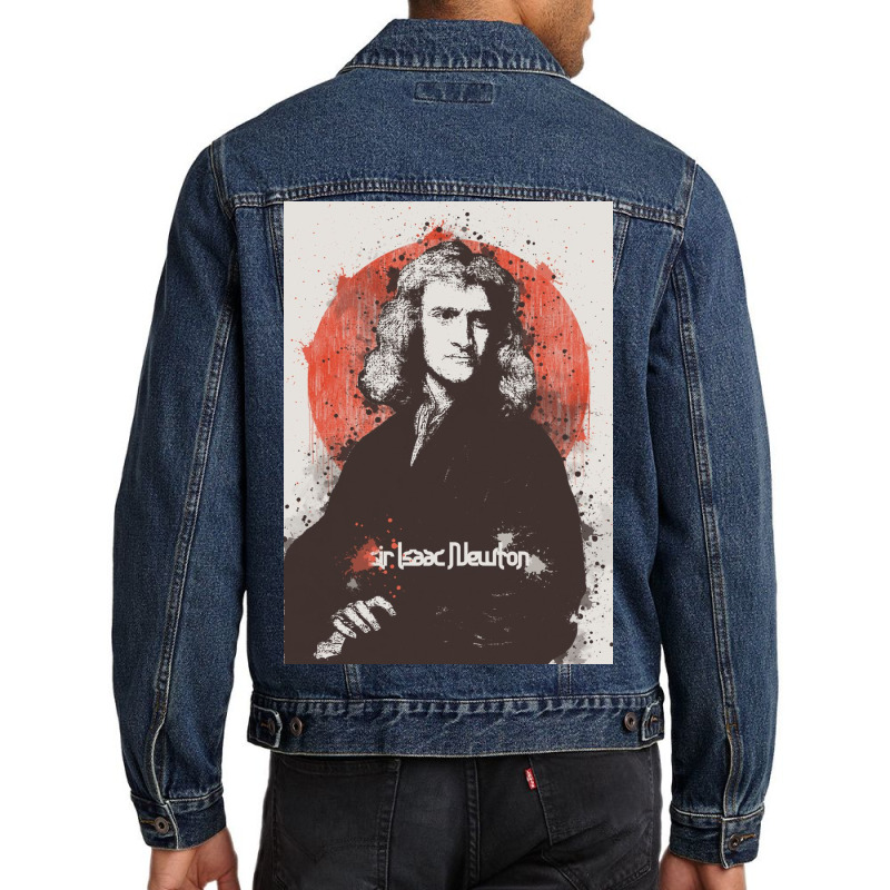 Sir Isaac Newton Painting Art Men Denim Jacket | Artistshot