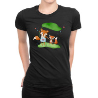 Fox Mother And Fox Baby Ladies Fitted T-shirt | Artistshot