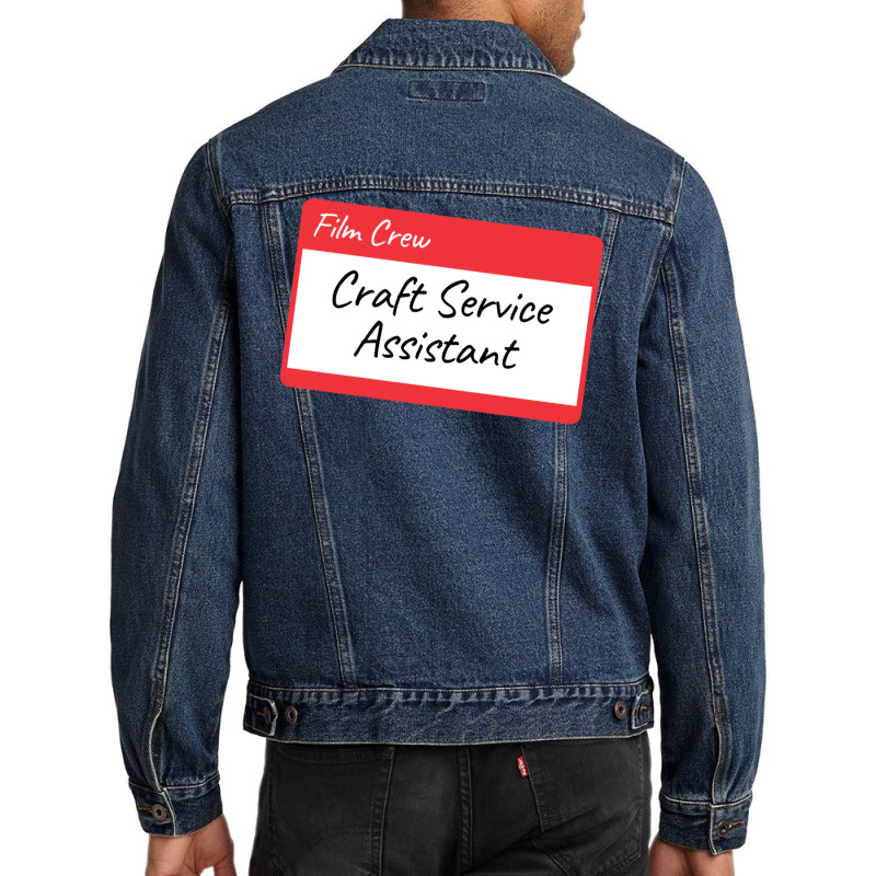 Film Crew Craft Service Assistant Classic Stars 70s Men Denim Jacket | Artistshot