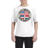 Dual Citizenship American Dominican Republic Usa Flag T Shirt Youth Tee | Artistshot