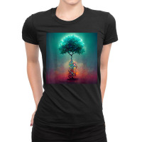 Earth Life Genetics Biologist Science Dna Tree T Shirt Ladies Fitted T-shirt | Artistshot