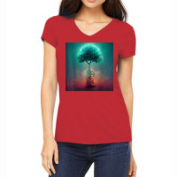 Earth Life Genetics Biologist Science Dna Tree T Shirt Women's V-neck T-shirt | Artistshot