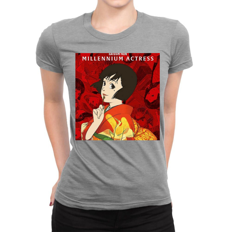 Satoshi Kon Millennium Actress Chiffon Girl 80s Ladies Fitted T-Shirt by dassenaykp | Artistshot