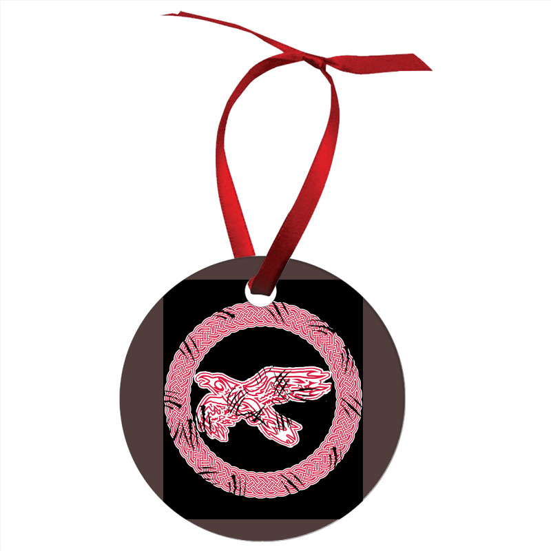 Red And White Muniin Battle Weary Raven  Summer Girl Ornament | Artistshot