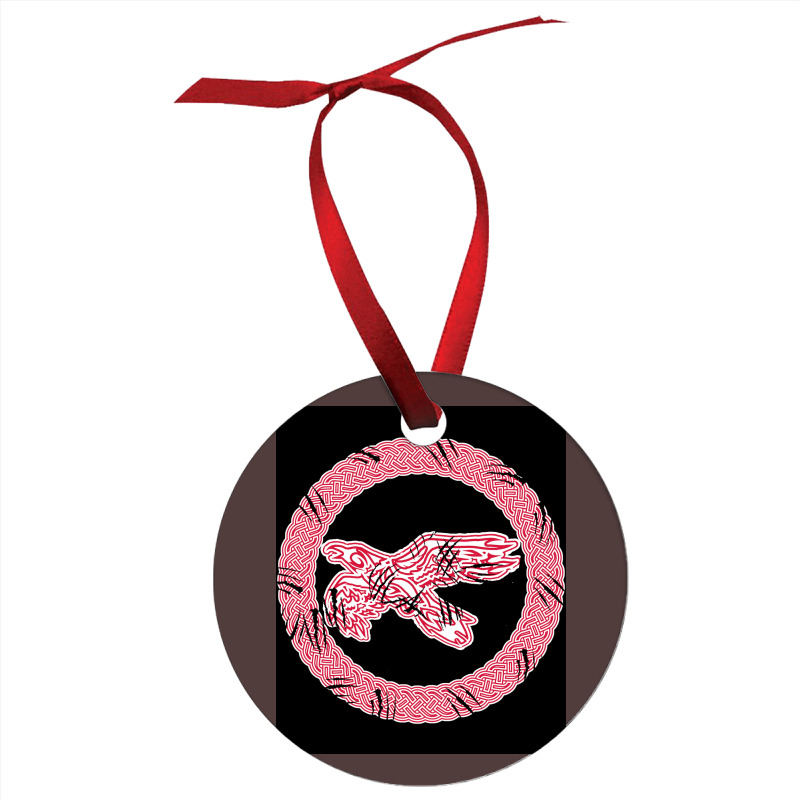 Red And White Muniin Battle Weary Raven  Summer Girl Ornament | Artistshot