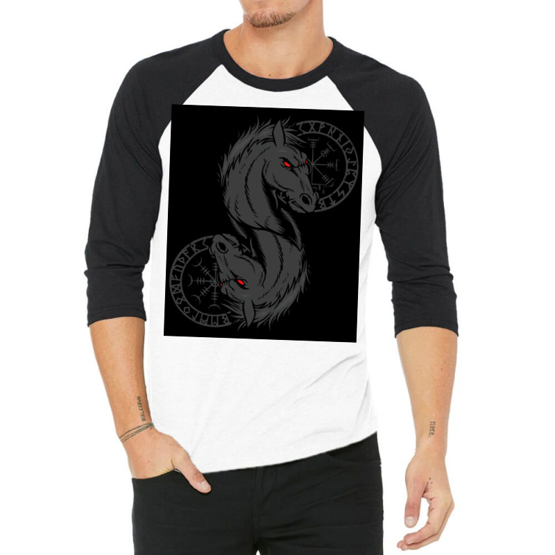 Viking Helm Of Awe Odin Sleipnir Aegishjalmur Classic  Trending Gift 3/4 Sleeve Shirt | Artistshot