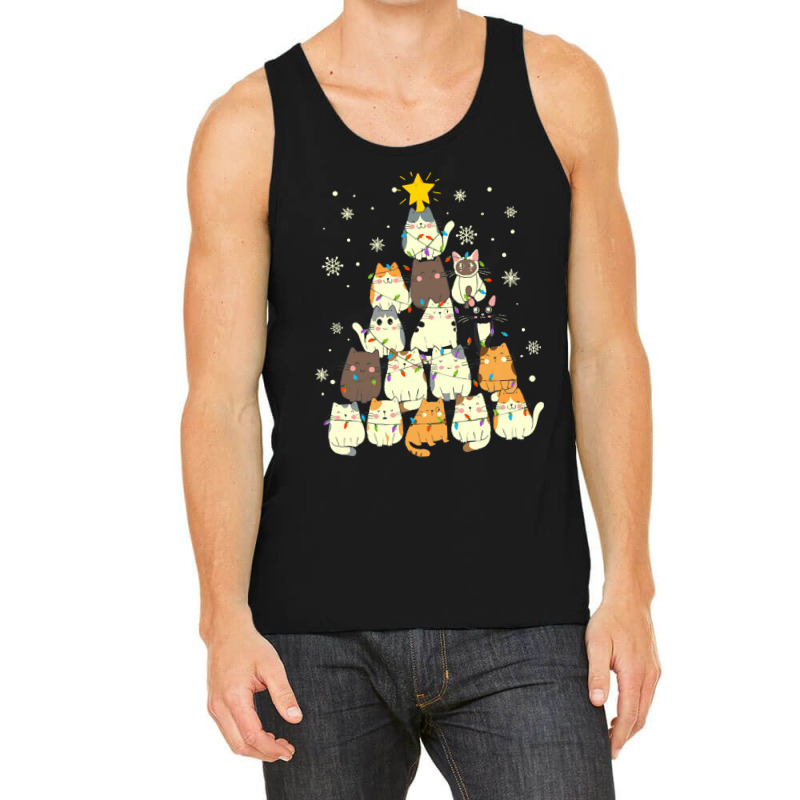 Cat Christmas Tree Christmas Cat Tree   Cat Lover Christmas Tank Top | Artistshot