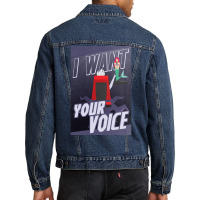 I Want Your Voice Poster Funny Men Denim Jacket | Artistshot