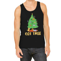 Cat Tree With Cats And Christmas Tree Tank Top | Artistshot