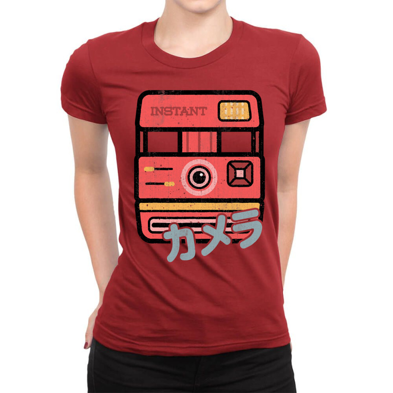 Retro Japanese Analog Instant Film Classic  70s Boy Ladies Fitted T-Shirt by freyerinckk | Artistshot