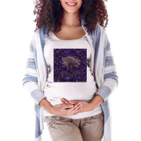 Tree Of Life Yggdrasil Amethyst And Gold  Aesthetic Yellow Maternity Scoop Neck T-shirt | Artistshot