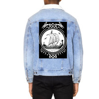 Viking Ship Boat Runes Wikinger Vikings  Quote Hippie Unisex Sherpa-lined Denim Jacket | Artistshot