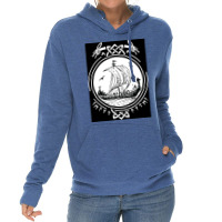 Viking Ship Boat Runes Wikinger Vikings  Quote Hippie Lightweight Hoodie | Artistshot