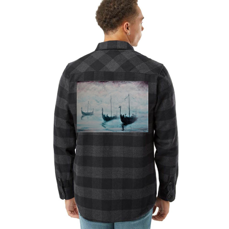 Viking Ships From The Mist  Girl Vintage Vintage Flannel Shirt | Artistshot