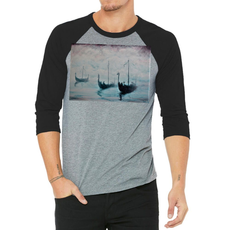 Viking Ships From The Mist  Girl Vintage Vintage 3/4 Sleeve Shirt | Artistshot