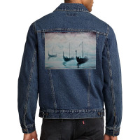 Viking Ships From The Mist  Girl Vintage Vintage Men Denim Jacket | Artistshot