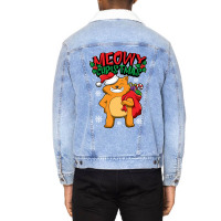 Christmas Cat Sweet Christmas Animals Kitten Unisex Sherpa-lined Denim Jacket | Artistshot