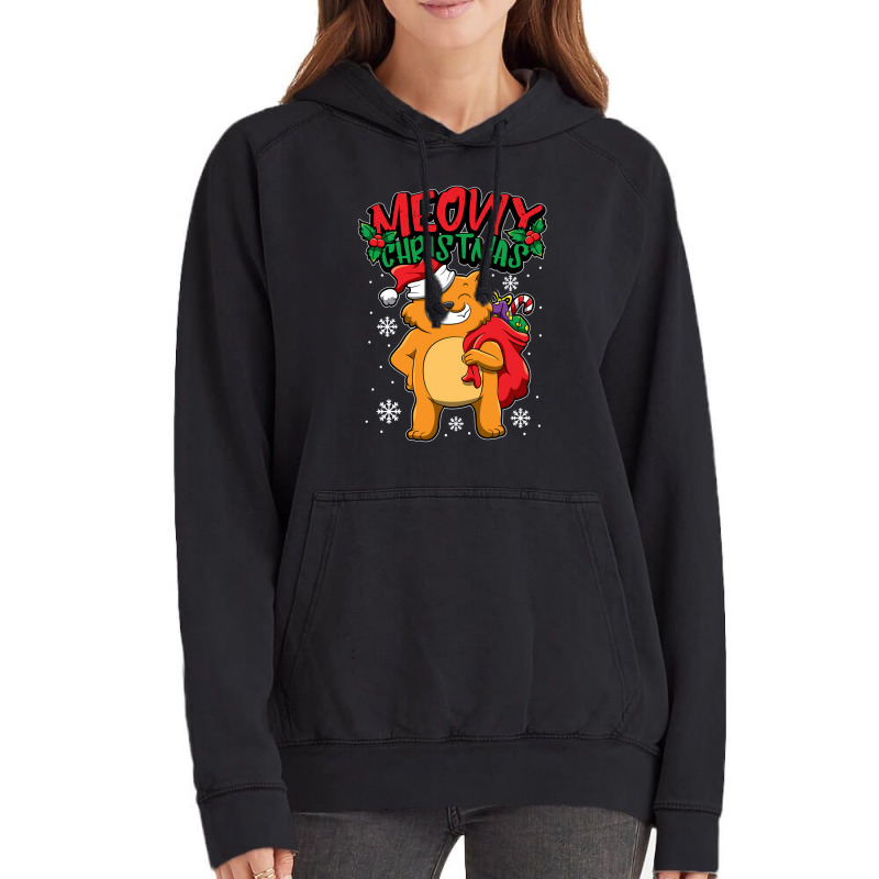 Christmas Cat Sweet Christmas Animals Kitten Vintage Hoodie | Artistshot