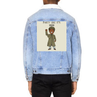 Jamaican Inspector Man Chibi Poster 70s Unisex Sherpa-lined Denim Jacket | Artistshot