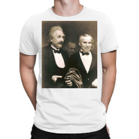 Elbert Einstein N Charlie Chaplin T-shirt | Artistshot