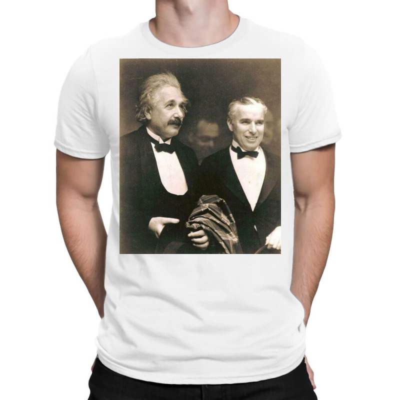 Elbert Einstein N Charlie Chaplin T-Shirt by ahseenbill | Artistshot