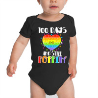 Happy 100 Days Of School And Still Poppin 100th Day Pop It T Shirt Baby Bodysuit | Artistshot