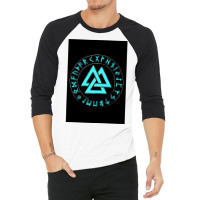 Viking Valknut Runes  Retro Stars 3/4 Sleeve Shirt | Artistshot