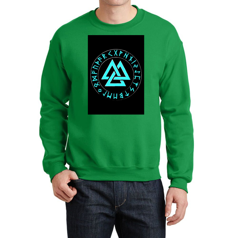 Viking Valknut Runes  Retro Stars Crewneck Sweatshirt | Artistshot