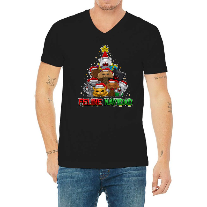 Feliz Navidad – Merry Christmas For Cats V-neck Tee | Artistshot