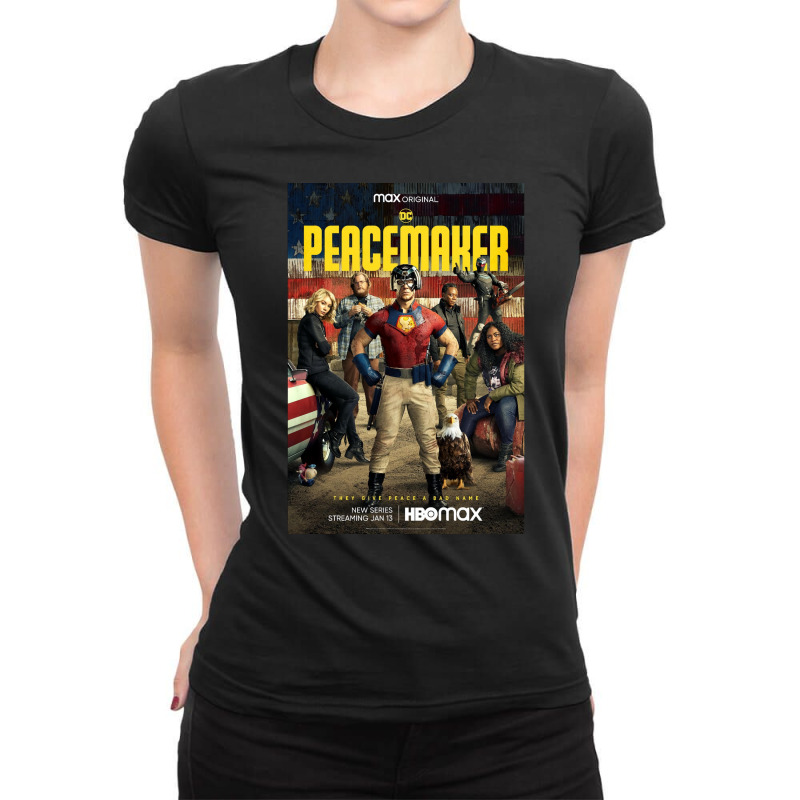 Peacemaker Poster Hipster Ladies Fitted T-shirt | Artistshot