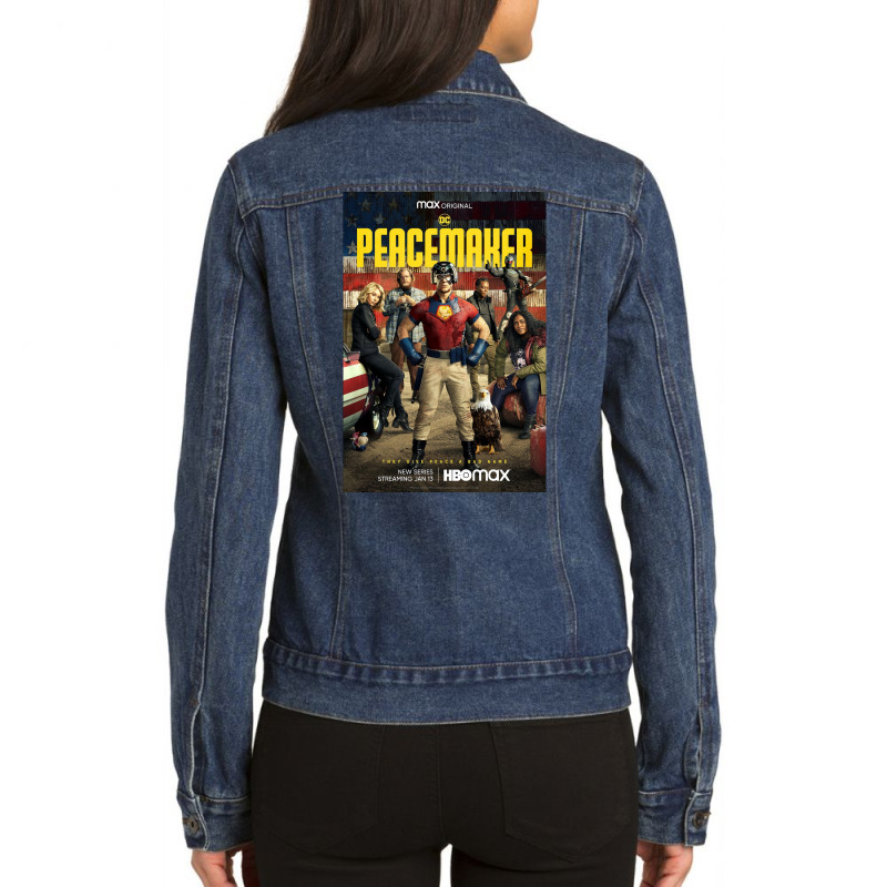 Peacemaker Poster Hipster Ladies Denim Jacket | Artistshot