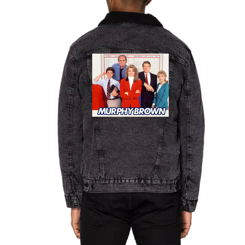 Murphy Brown 90s Tv Show Poster Tumblr Unisex Sherpa-Lined Denim Jacket by gabyorn2 | Artistshot