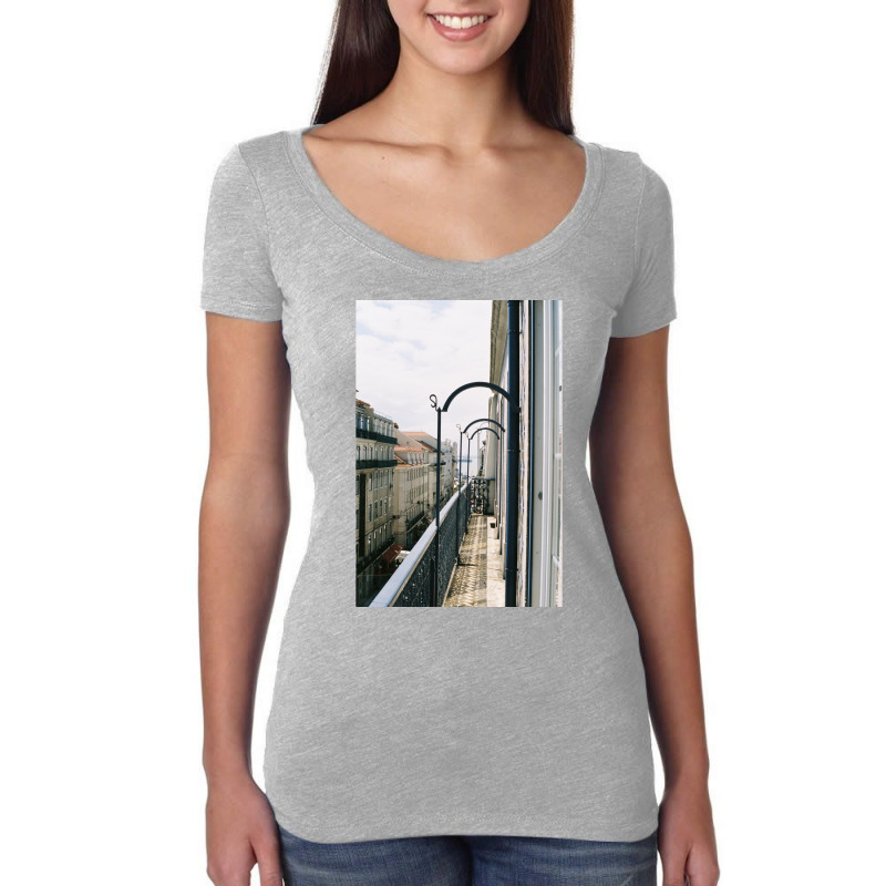 Hotel Lookout In Lisbon Portugal Premium Scoop Stars Travel Women's Triblend Scoop T-shirt by sijtzeankorg | Artistshot